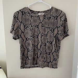Aritzia snake skin tee